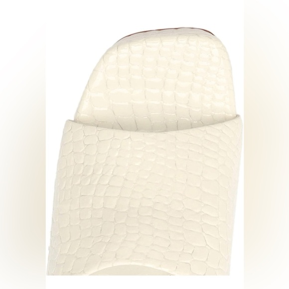 Schutz Darah white platform crock embossed upper platform slides sz 10 nwob - Picture 7 of 7